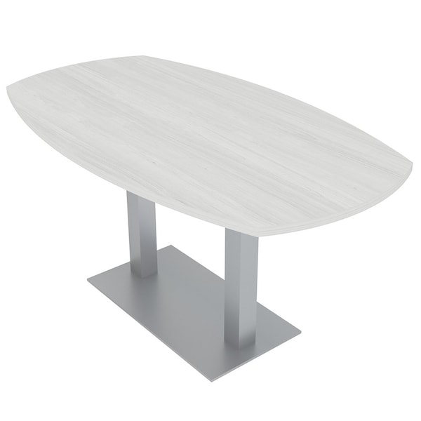 33.5 in W, 69.5 in L, 29 in H, Engineered Wood Top, White